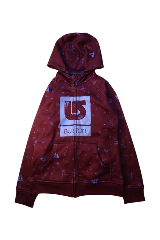 A Burgundy Hooded Sweatshirts from Burton in size 10Y for boy. (Front View)