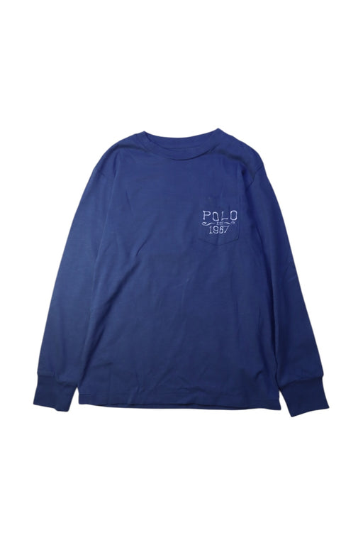 A Blue Long Sleeve T Shirts from Polo Ralph Lauren in size 8Y for boy. (Front View)