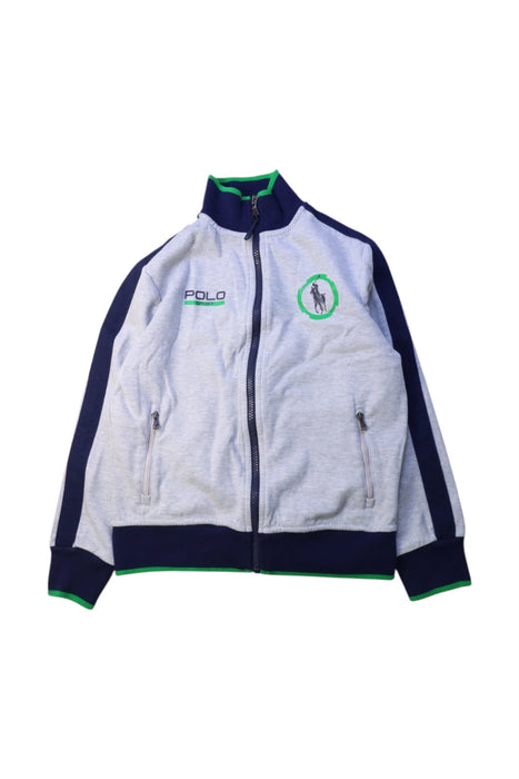 A Grey Lightweight Jackets from Polo Ralph Lauren in size 8Y for boy. (Front View)