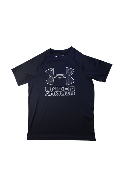 A Black Short Sleeve T Shirts from Under Armour in size 14Y for boy. (Front View)