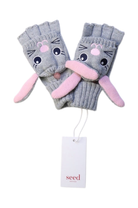 A Grey Gloves & Mittens from Seed in size O/S for girl. (Front View)