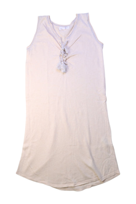 A Ivory Sleeveless Dresses from Excuse My French in size 10Y for girl. (Front View)