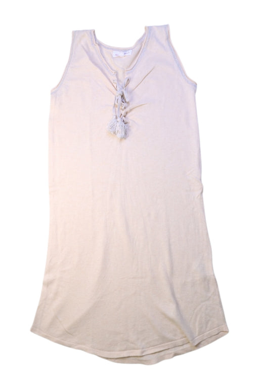 A Ivory Sleeveless Dresses from Excuse My French in size 10Y for girl. (Front View)