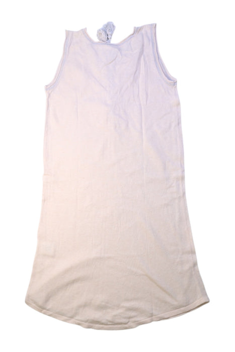 A Ivory Sleeveless Dresses from Excuse My French in size 10Y for girl. (Back View)