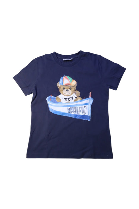 A Navy Short Sleeve T Shirts from Moschino in size 8Y for boy. (Front View)