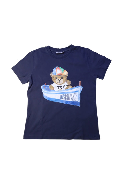 A Navy Short Sleeve T Shirts from Moschino in size 8Y for boy. (Front View)