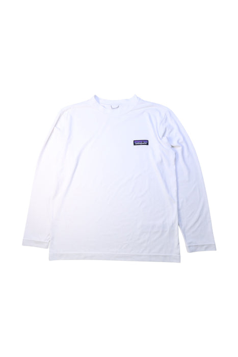 A White Long Sleeve T Shirts from Patagonia in size 10Y for neutral. (Front View)