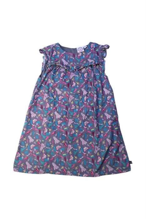 A Multicolour Sleeveless Dresses from La Compagnie des Petits in size 4T for girl. (Front View)