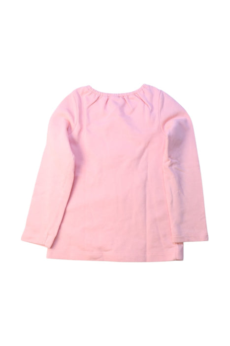 A Pink Long Sleeve Tops from Momonittu in size 4T for girl. (Back View)