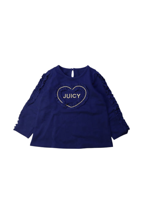 A Navy Long Sleeve Tops from Juicy Couture in size 3T for girl. (Front View)