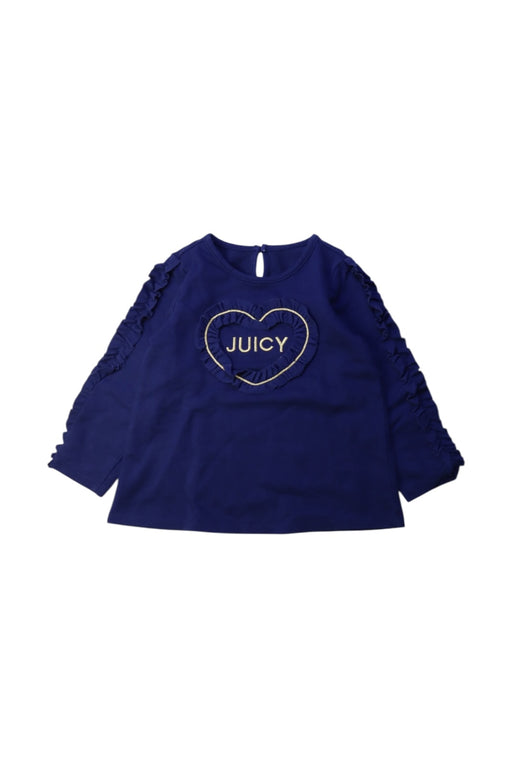 A Navy Long Sleeve Tops from Juicy Couture in size 3T for girl. (Front View)