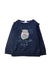 A Blue Crewneck Sweatshirts from La Compagnie des Petits in size 4T for girl. (Front View)