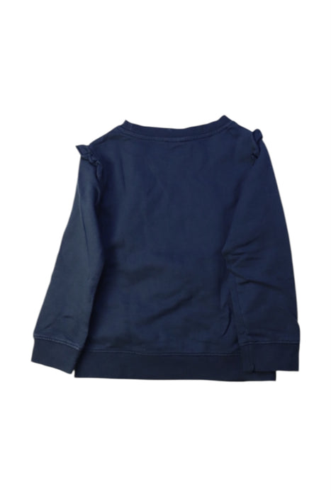 A Blue Crewneck Sweatshirts from La Compagnie des Petits in size 4T for girl. (Back View)