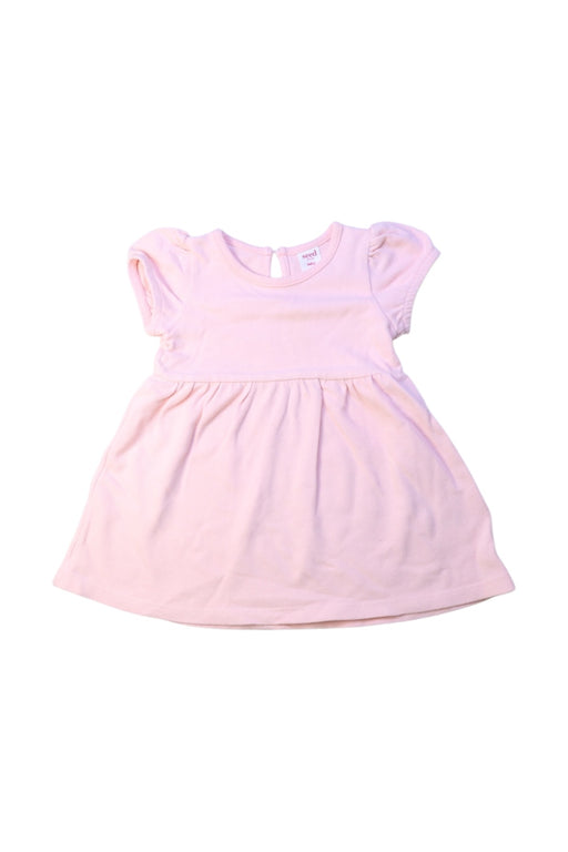 A Pink Short Sleeve Dresses from Seed in size 12-18M for girl. (Front View)