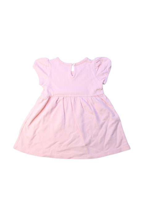 A Pink Short Sleeve Dresses from Seed in size 12-18M for girl. (Back View)