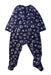 A Navy Onesies from Petit Bateau in size 6-12M for boy. (Back View)