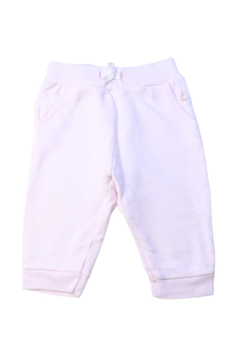 A White Sweatpants from Petit Bateau in size 3-6M for girl. (Front View)