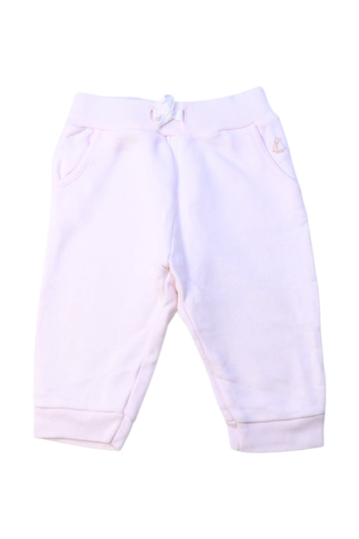 A White Sweatpants from Petit Bateau in size 3-6M for girl. (Front View)
