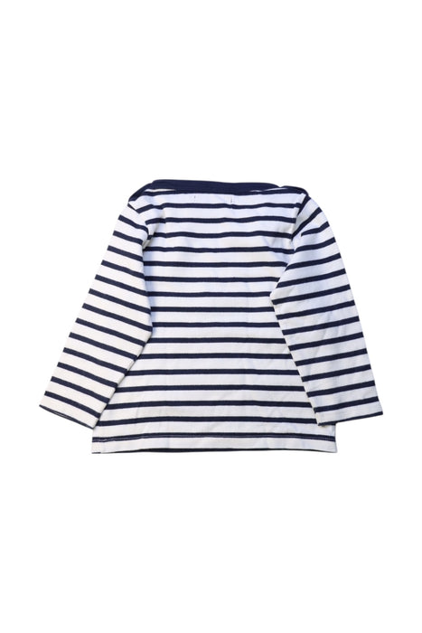 A Navy Long Sleeve T Shirts from Petit Bateau in size 3T for boy. (Back View)