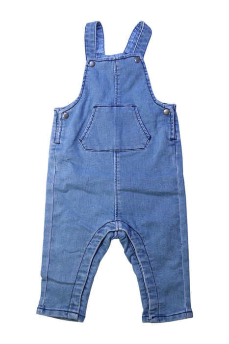 A Blue Long Overalls from Seed in size 6-12M for boy. (Front View)