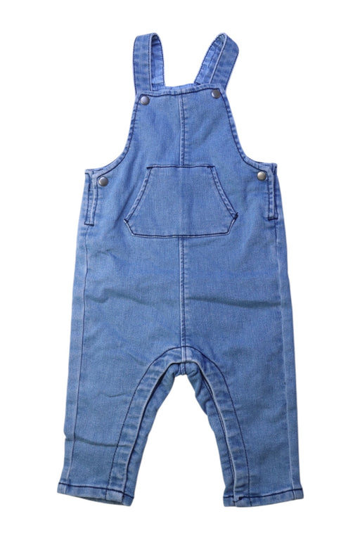 A Blue Long Overalls from Seed in size 6-12M for boy. (Front View)