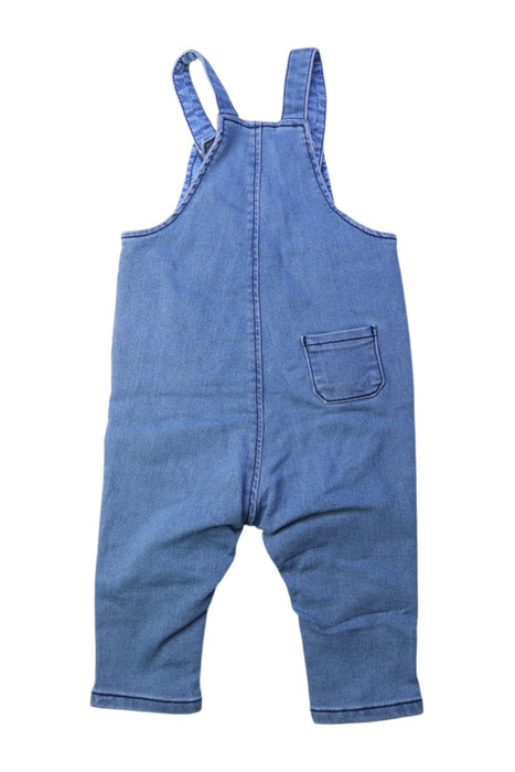 A Blue Long Overalls from Seed in size 6-12M for boy. (Back View)
