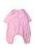 A Pink Long Sleeve Rompers from Petit Bateau in size 3-6M for girl. (Front View)