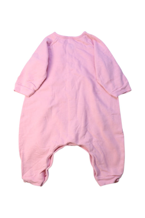 A Pink Long Sleeve Rompers from Petit Bateau in size 3-6M for girl. (Back View)