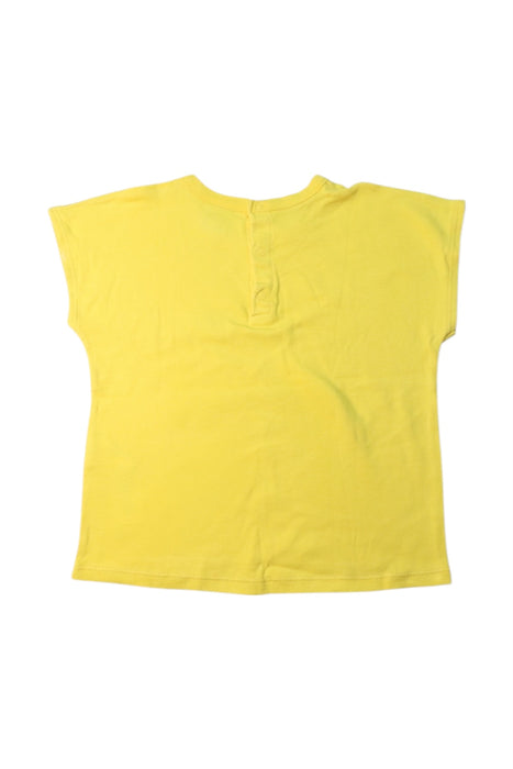 A Yellow Short Sleeve T Shirts from Petit Bateau in size 3T for girl. (Back View)