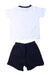 A White Shorts Sets from Petit Bateau in size 3T for boy. (Back View)