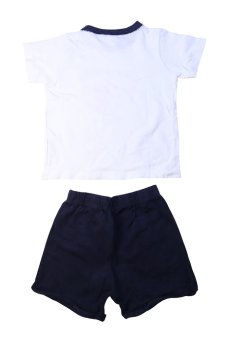 A White Shorts Sets from Petit Bateau in size 3T for boy. (Back View)