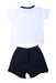 A White Shorts Sets from Petit Bateau in size 3T for boy. (Back View)