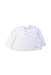 A White Long Sleeve Shirts from Nanos in size 12-18M for girl. (Front View)