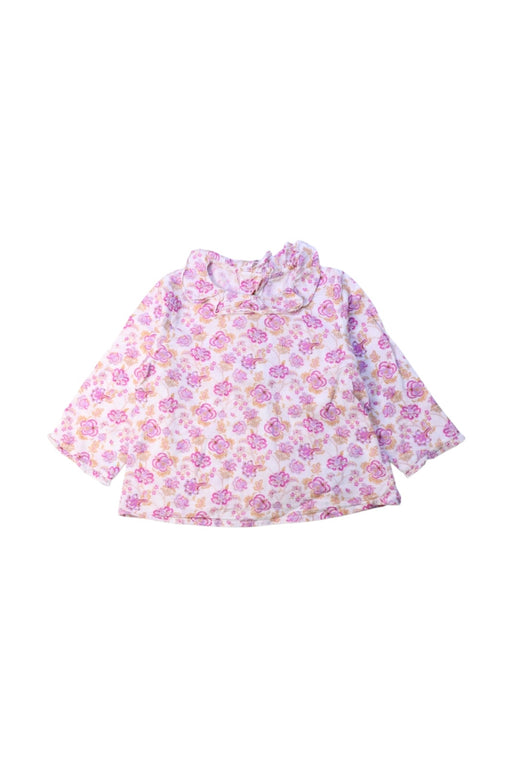 A Pink Long Sleeve Tops from Bonpoint in size 12-18M for girl. (Front View)