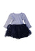 A Navy Long Sleeve Dresses from Seed in size 12-18M for girl. (Back View)