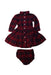 A Red Long Sleeve Dresses from Ralph Lauren in size 6-12M for girl. (Front View)