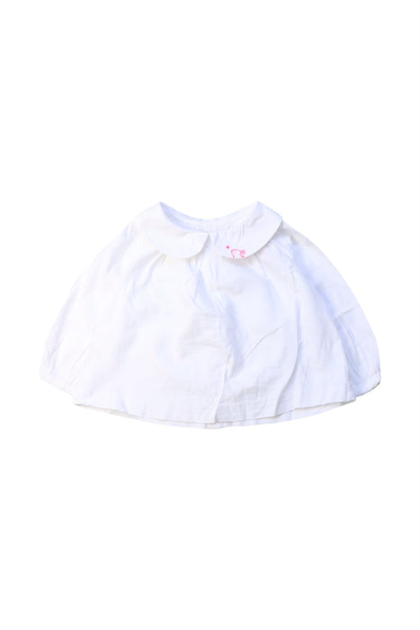 A White Long Sleeve Tops from Jacadi in size 12-18M for girl. (Front View)