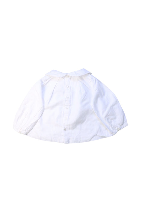 A White Long Sleeve Tops from Jacadi in size 12-18M for girl. (Back View)