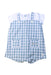 A Blue Short Sleeve Rompers from Petit Bateau in size 6-12M for girl. (Front View)