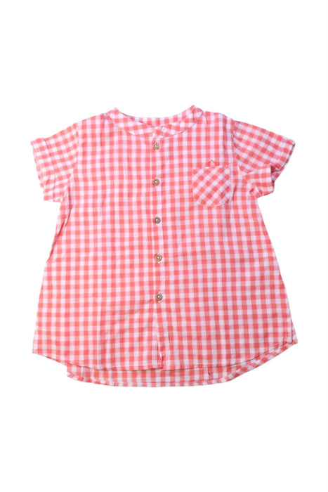A Pink Short Sleeve Shirts from Nanos in size 3T for boy. (Front View)