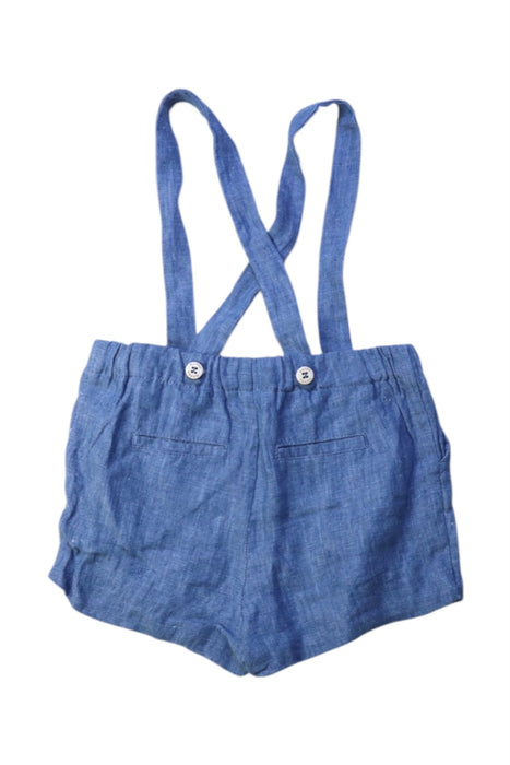 A Blue Overall Shorts from Nanos in size 12-18M for boy. (Back View)