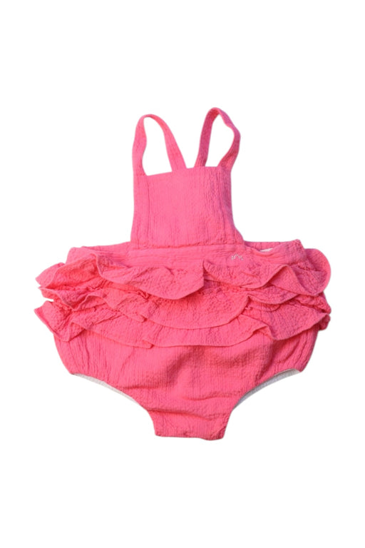 A Pink Sleeveless Rompers from Nanos in size 12-18M for girl. (Front View)