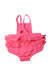 A Pink Sleeveless Rompers from Nanos in size 12-18M for girl. (Back View)