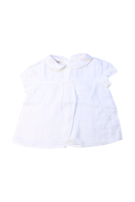 A White Short Sleeve Tops from Nanos in size 2T for girl. (Front View)