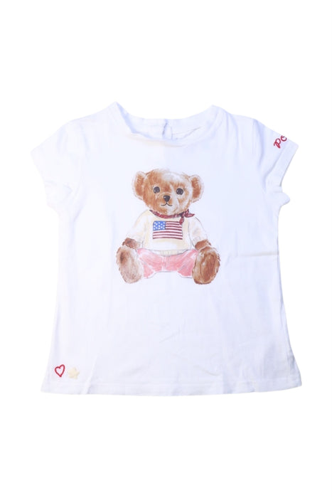 A White Short Sleeve T Shirts from Ralph Lauren in size 12-18M for boy. (Front View)