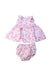 A Multicolour Skirt Sets from Petit Bateau in size 0-3M for girl. (Front View)