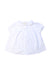 A White Short Sleeve Shirts from Nanos in size 12-18M for girl. (Front View)