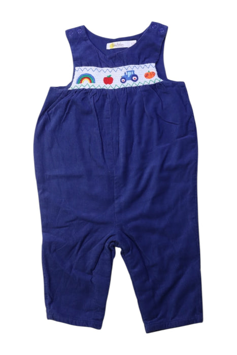 A Blue Long Overalls from Boden in size 6-12M for girl. (Front View)