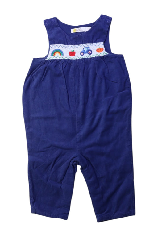 A Blue Long Overalls from Boden in size 6-12M for girl. (Front View)