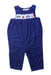 A Blue Long Overalls from Boden in size 6-12M for girl. (Front View)